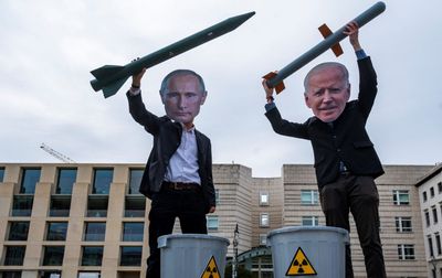 Biden and Putin with Nuclear Heads