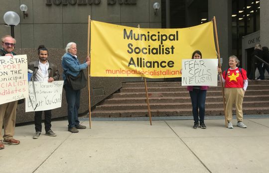 Protest at Toronto Star over Municipal Campaign Blackout