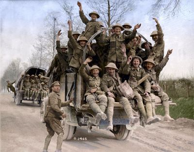 Canadians at Victory of Vimy Ridge Battle